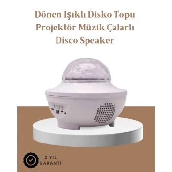 Müzik Ritimli Işık Değişimi & Dönen Dalga Efekti – Galaxy Projektör