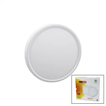 NİSALUCE EPL-24SÜ 24W BEYAZ METAL KASA SIVA ÜSTÜ YUVARLAK LED SLİM PANEL 1680LM BEYAZ=6500K 30.000 SAAT ÖMÜR (5047)