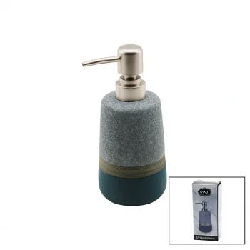 OKYANUS MAVİ - GRİ - KAHVE - MAT DESEN SERAMİK SIVI SABUNLUK (5047)