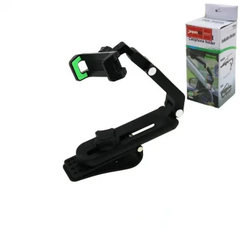 OTO - ARAÇ DİKİZ AYNA GEÇMELİ TELEFON TUTUCU 360 DERECE KOL MANDALLI GENİŞLİK AYARI=12.9-25.5CM (5047)