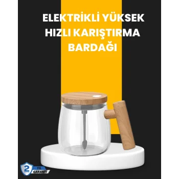 Otomatik Karıştırıcı Kupa – Su Geçirmez, Isıtmalı, USB Altlıklı