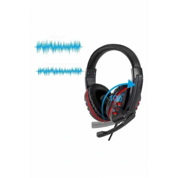 Oyuncu Kulaklığı Kulak Üstü Kablolu Gaming Kulaklık Mikrofonlu ANC Özelliği