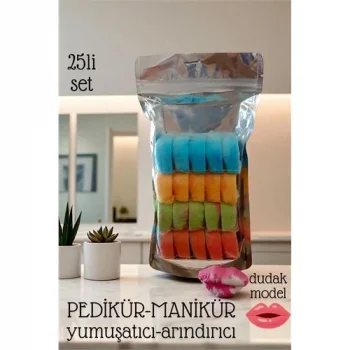 Pedikür Manikür Tozu Profesyonel - Yumuşatıcı Arındırıcı Toz 25 li SET