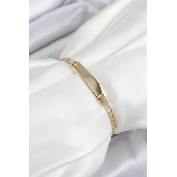 Pirinç Dikdörtgen Model Gold Renk Xuping Bebek Künyesi