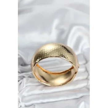 Pirinç Gold Renk Bombeli Vintage Kadın Bileklik