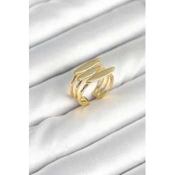 Pirinç Gold Renk Vİntage Model Kadın Yüzük