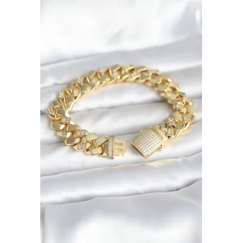 Pirinç Gold Renk VIP Exclusive Seri Gurmet Model Kadın Bileklik