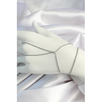 Pirinç Gümüş Renk Burgu Zincirli Şahmeran