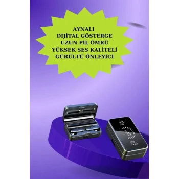 Powerbank Bluetooth Kulaklık Ve Yeni Model Akıllı Saat Seti ANC Özelliği Dokunamatik