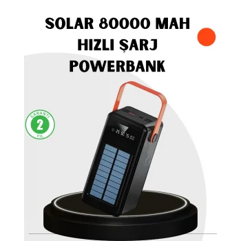Powerbank Hızlı Şarj Solar Güneş Enerjili Çok Girişli