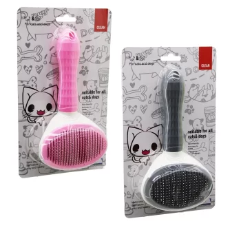 PRATİK PET TÜY FIRÇASI KEDİ - KÖPEK TARAK - TEMİZLİK FIRÇASI BAS=TARAK TEMİZLE TUŞLU PET SHOP (5047)