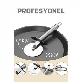 Profesyonel 9 cm Çelik Pizza Kesici Ignacio Design