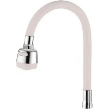 Renkli Silikonlu Oynar Başlıklı 2 Fonksiyonlu Spiral Musluk Başlığı - Beyaz (5047)