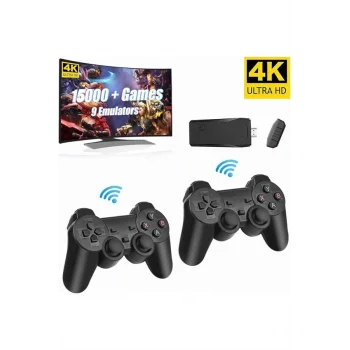 Retro Game Stick Çift Kol Kablosuz Atari Oyun Konsolu 2.4g Uyumlu