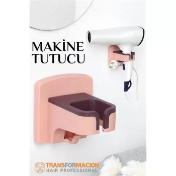 Saç Kurutma Makinesi Tutucu Pratik Yapışma PEMBE