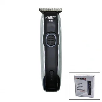 SAÇ SAKAL ENSE ÇİZİM TRAŞ MAKİNESİ  HIZLI USB ŞARJLI - ŞARJ GÖSTERGELİ - T BIÇAK - KROM KAPLAMA GÖVDE TR-858C (5047)