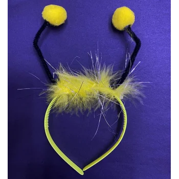 Sarı Ponponlu Gösteriler İçin Plastik Arı Maya Tacı (5047)