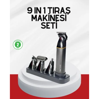 Şarjlı 9’u 1 Arada Çok Amaçlı Erkek Bakım Seti Yıkanabilir Başlıklar