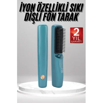 Şarjlı Saç Düzleştirici Tarak İyon Özellikli Sıkı Dişli Elektriklenme Karşıtı