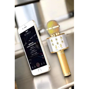 Şarjlı ve Uzun Pil Ömürlü Karaoke Mikrofon USB Bellek Destekli, Profesyonel Ses