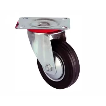 Servis Tekeri - Tablalı Siyah Döner - Çap 150 Mm