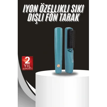 Sıkı Dişli Fön Tarak İyon Özelliği Saç Düzleştirici Tarak