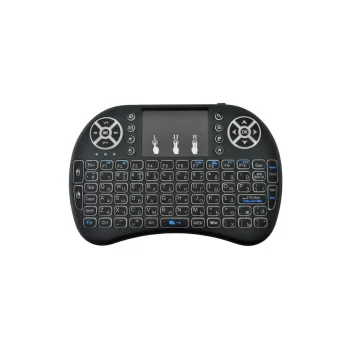 Smart Tv Box Ps3 Uyumlu Kablosuz Dokunmatik Işıklı Şarjlı Touchpadli Mini Q Klavye