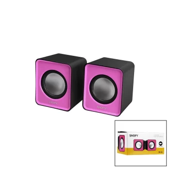 SNOPY SN-66  PEMBE  USB 2.0 MULTİMEDYA 1+1 HOPARLÖR SPEAKER SET 6W (5047)