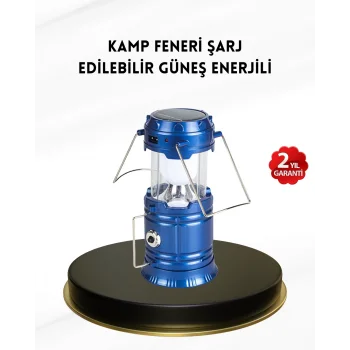 Solar Kamp Lambası Kızak Sistemli Şarjlı Taşınabilir Doğa Yürüyüşü Işığı