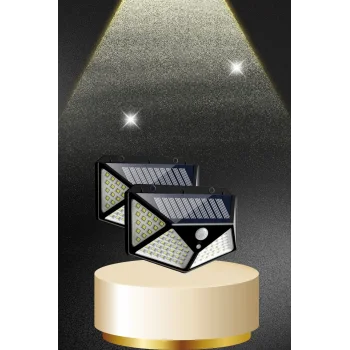 Solar Sensörlü Duvar Lambası Bahçe Lambaso Parlak Beyaz Işık Suya Dayanıklı