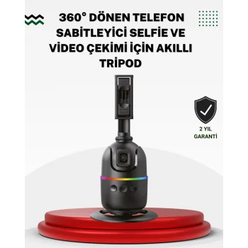 Sosyal Medya İçerikleri İçin Otomatik Yüz Takipli 360° Döner Gimbal Stand