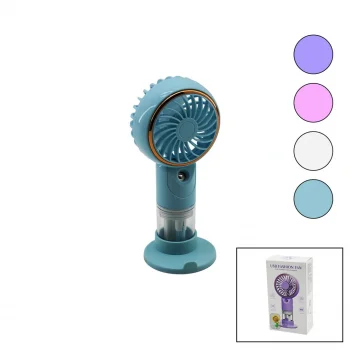 SU SPREYLİ  USB MİNİ FAN ÇAP=7.3CM - Y:16CM SABİT BAŞLIK 3 KADEME HIZ  TELEFONLUKLU AYAK APARAT (5047)