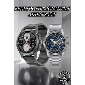 Suya Dayanıklı Dokunmatik Akıllı Saat Bluetooth 5.0, Sesli Asistan ve Sağlık Takibi