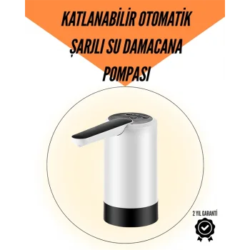 Taşınabilir Şarjlı Damacana Su Pompası Hijyenik Tasarım