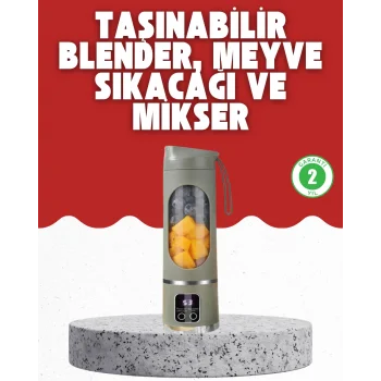 Tip-C Şarjlı 12 lı Blender – Taşınabilir Şarjlı Meyve Sıkacağı