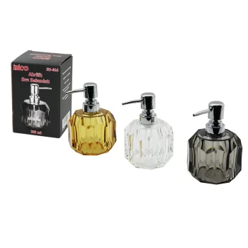 TOMBUL YUVARLAK - PRİZMA  ŞEFFAF - RENKLİ   AKRİLİK - MİKA KRİSTAL  SIVI SABUNLUK  180ML (5047)
