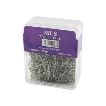 TOPLU İĞNE  0.60X34MM   250GR   ŞEFFAF MİKA KRİSTAL PLS.KUTULU AMBALAJ (5047)