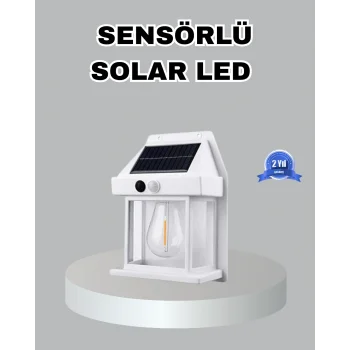 Üç Modlu Güneş Enerjili Duvar Lambası 1800mAh Bataryalı ve Hareket Sensörlü