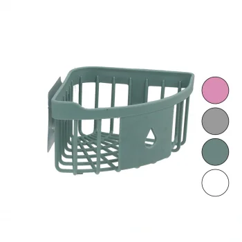 ÜÇGEN KÖŞELİK BANYO - MUTFAK ORGANİZERİ RENKLİ PLASTİK YAPIŞKANLI MONTAJ (5047)