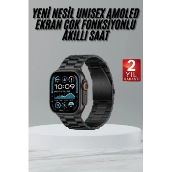 Ultra 3 Kordonlu Amoled Ekran Akıllı Saat Çok Fonksiyonlu Uyku ve Sağlık Takibi
