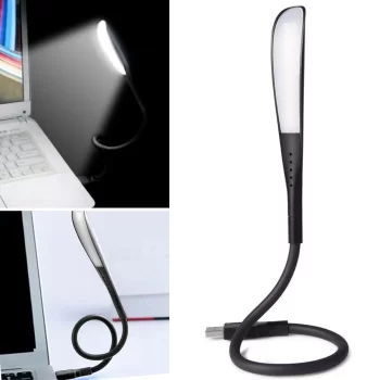 USB Girişli 14 Ledli 3 Kademeli Dokunmatik Masa/Kitap Okuma Lambası Ledi Siyah (5047)