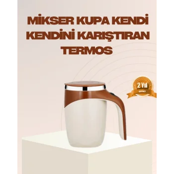 USB Şarjlı Manyetik Karıştırıcı Kupa – Otomatik Kahve Karıştırma Bardağı