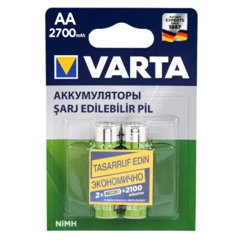 VARTA NI-MH 1.2V 2700 MAH HR6 AA ŞARJLI 2Lİ KALEM PİL (5047)