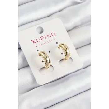 Xuping Çit Halka Model Gold Renk Kadın Küpe