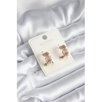 Xuping Model Zirkon Taşlı Halka Kadın Küpe