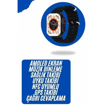 Yeni Nesil Akıllı Kol Saati Nabız Ölçer GPS Uyumlu 49 MM Kasa