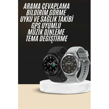 Yeni Nesil Akıllı Saat Çağrı Cevaplayabilen Plastik 47 Mm Uyumlu Kordon