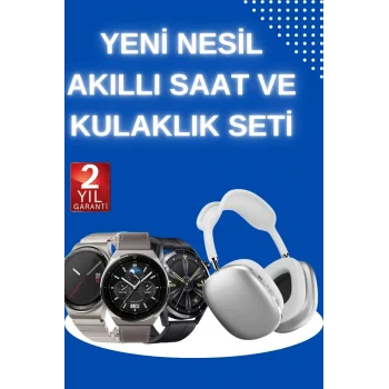 Yeni Nesil Sesli Görüşme Akıllı Saat ve Powerbank Çoklu Şarj Girişli Bluetooth Kulaklık Nabız Ölçer