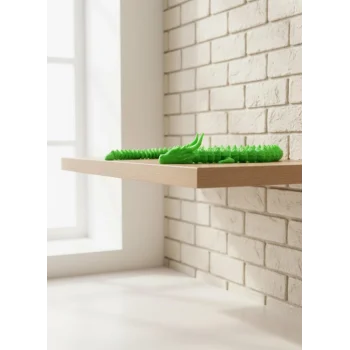 Yeşil Hareketli Ejderha Figürü Esnek Gövdeli Fantastik Dekor 60 cm