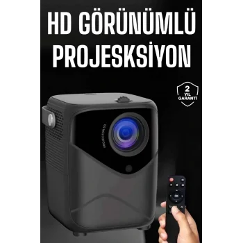 Yüksek HD Görünümlü Taşınabilir Projeksiyon Cihazı